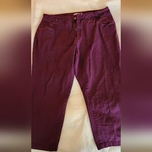 Jessica London 20P Women's Burgundy Jeans
